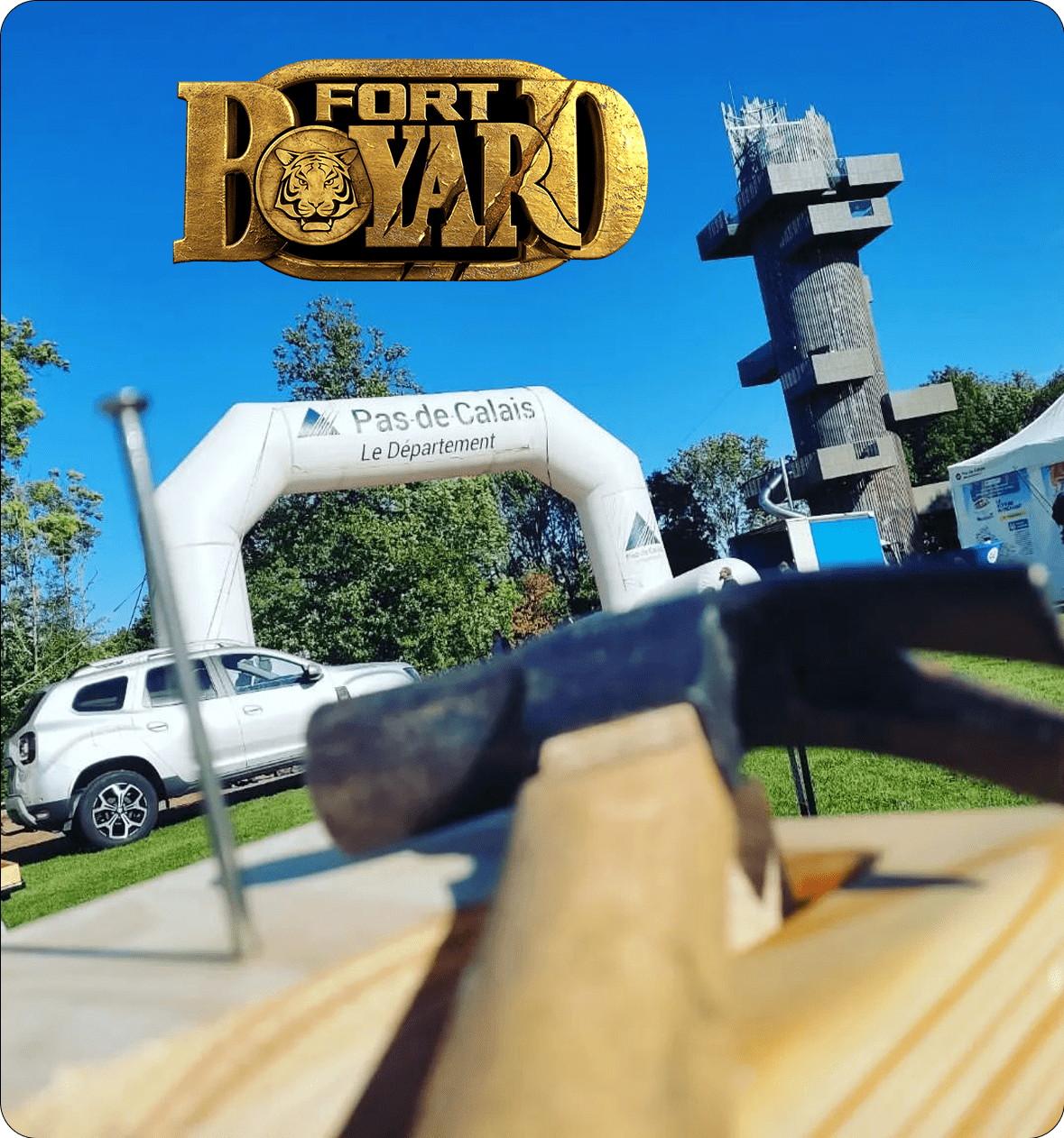 Jeux inspirés de l'émission Fort Boyard, avec des duels contre les maîtres du temps, fournis par Extra EVENTS.