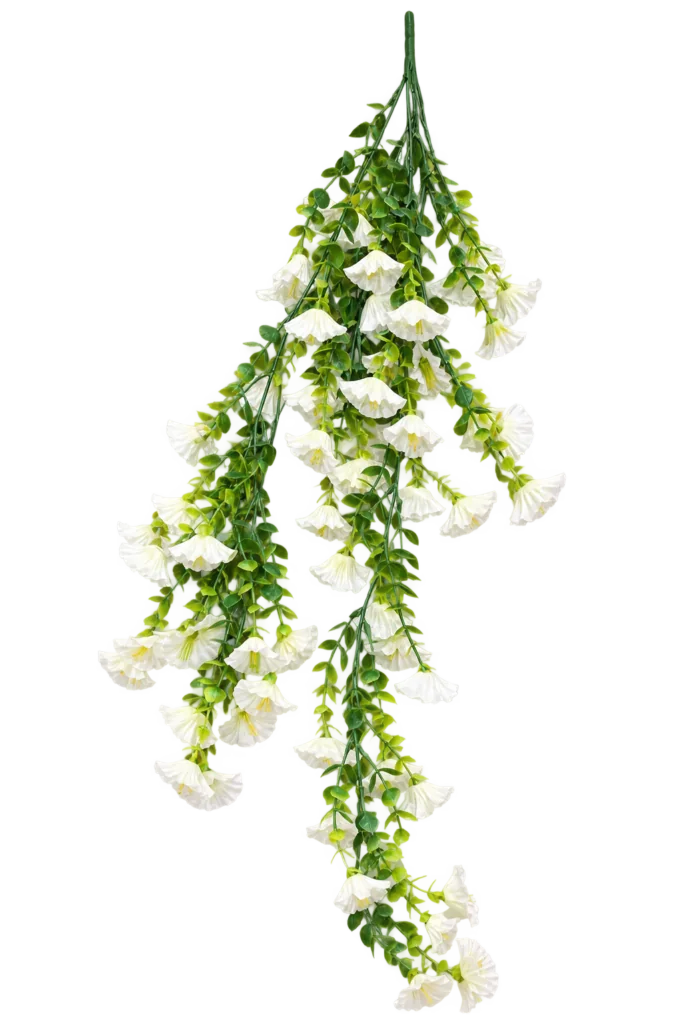 Cascade florale artificielle blanche